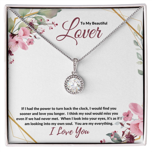 To my Beautiful Lover (Burgundy Card) - Eternal Hope Necklace