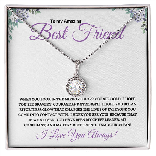 To My Amazing Best Friend / Bestie (Purple) -Eternal Hope Necklace