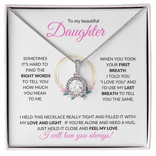 Daughter (Floral Ring Card) - Eternal Hope Necklace