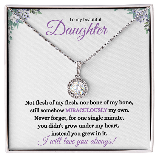 Nonbiological / Adopted Daughter (Purple Card) - Eternal Hope Necklace