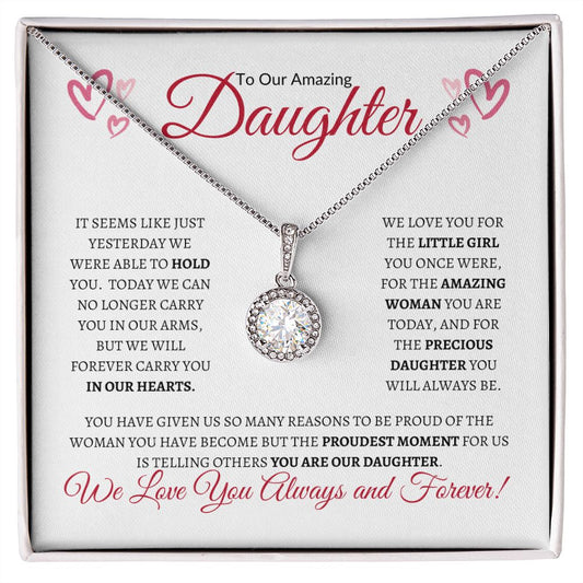 To Our Amazing Daughter from Mom and Dad (Valentine) - Eternal Hope Necklace