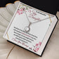 To My Beautiful Step Daughter / nonbiological (Burgundy Card) - Eternal Hope Necklace