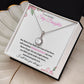 To My Beautiful Step Daughter / nonbiological (Pink Card) - Eternal Hope Necklace