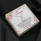 To My Beautiful Step Daughter / nonbiological (Burgundy Card) - Eternal Hope Necklace