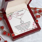 To My Beautiful Step Daughter / nonbiological (Burgundy Card) - Eternal Hope Necklace