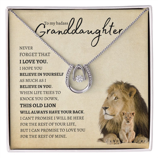 Granddaughter From Grandfather (Lion Card) - Pure Luck Necklace
