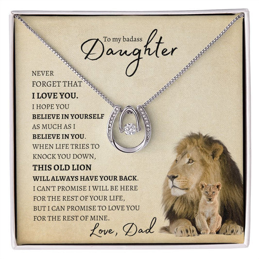 Daughter From Dad (Lion Card) - Pure Luck Necklace