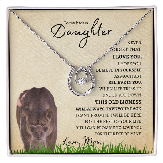 Daughter from Mom (Lioness Card) - Pure Luck Necklace