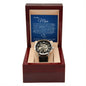 To my Man (Blue Card) --Until Time Stands Still - Men's Openwork Watch