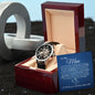 To my Man (Blue Card) --Until Time Stands Still - Men's Openwork Watch