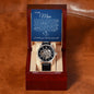 To my Man (Blue Card) --Until Time Stands Still - Men's Openwork Watch