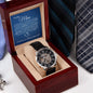 To my Man (Blue Card) --Until Time Stands Still - Men's Openwork Watch
