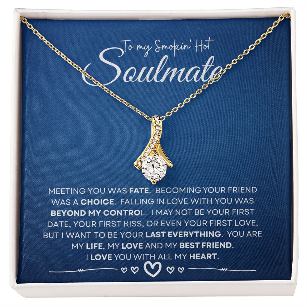 Smokin' Hot Soulmate (Blue Card) - Alluring Beauty Necklace