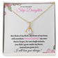 To My Beautiful Step Daughter / nonbiological (Pink Card) - Alluring Beauty Necklace