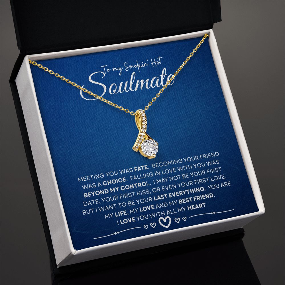 Smokin' Hot Soulmate (Blue Card) - Alluring Beauty Necklace