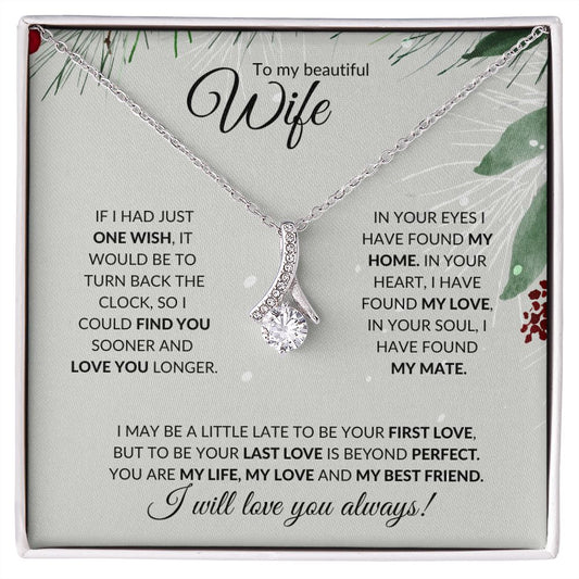 Wife - (Christmas Spruce Card) - Alluring Beauty Necklace
