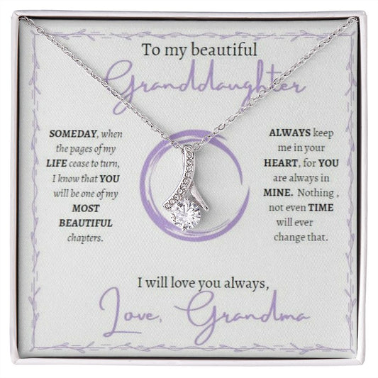 Granddaughter (Purple Circle Card) - Alluring Beauty Necklace
