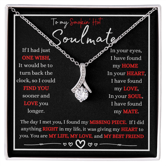 To My Smoking Hot Soulmate ( Red Hot Black Card) - Alluring Beauty Necklace