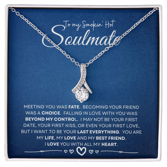 Smokin' Hot Soulmate (Blue Card) - Alluring Beauty Necklace