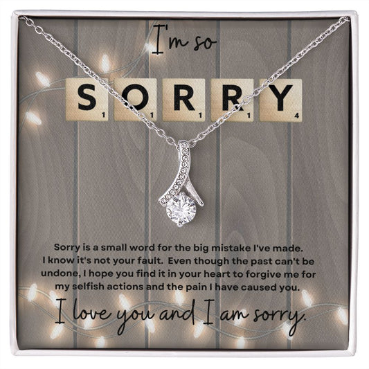 I'm so Sorry (Scrabble) - Alluring Beauty Necklace
