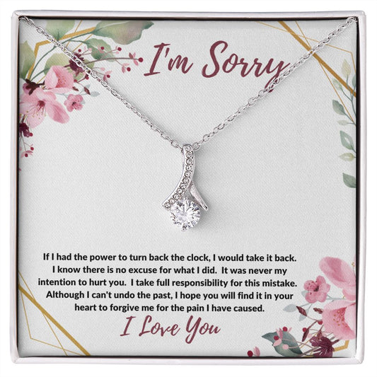 I'm Sorry - (Burgundy Card) - Alluring Beauty Necklace