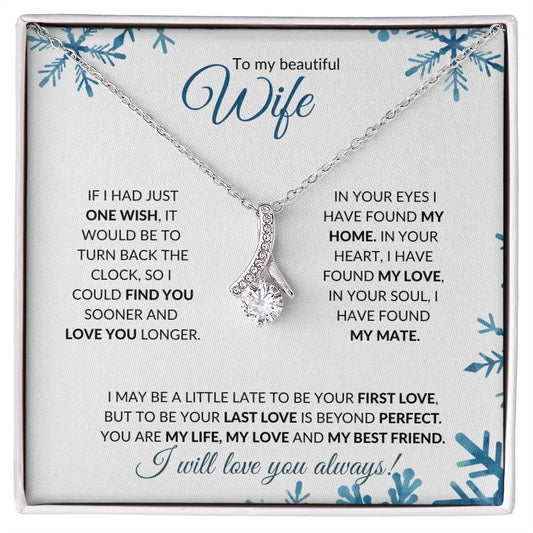 Wife (Snowflake Christmas Card) - Alluring Beauty Necklace