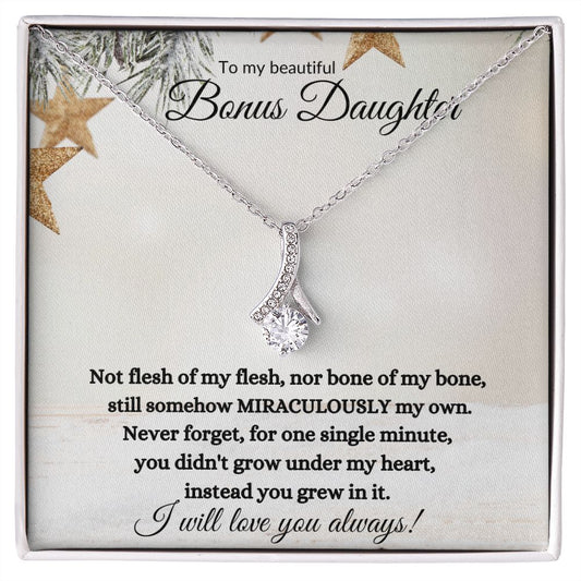 Bonus Daughter (Star Christmas Card) -Alluring Beauty Necklace
