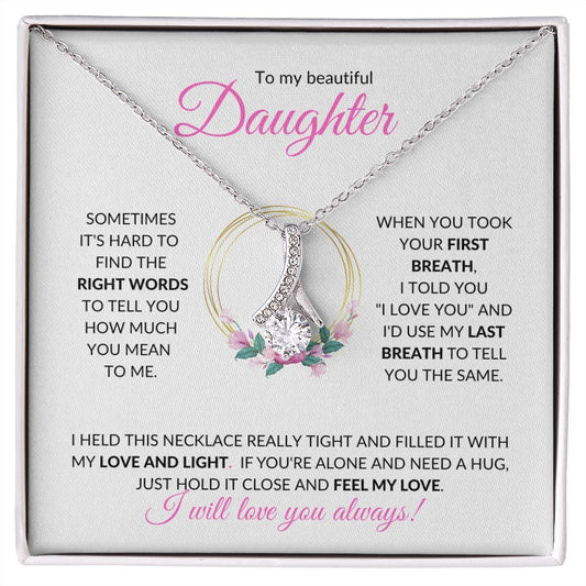 Daughter (Floral Ring Card) - Alluring Beauty Necklace