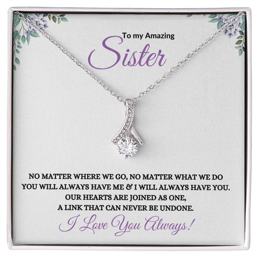To My Amazing Sister (Purple) - Alluring Beauty Necklace