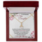 To My Beautiful Step Daughter / nonbiological (Burgundy Card) - Alluring Beauty Necklace