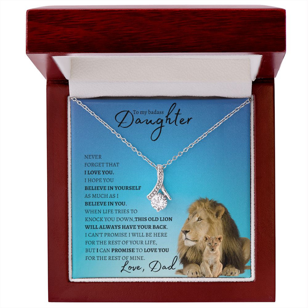 Daughter from Dad (Lion Blue Card) -Alluring Beauty Necklace