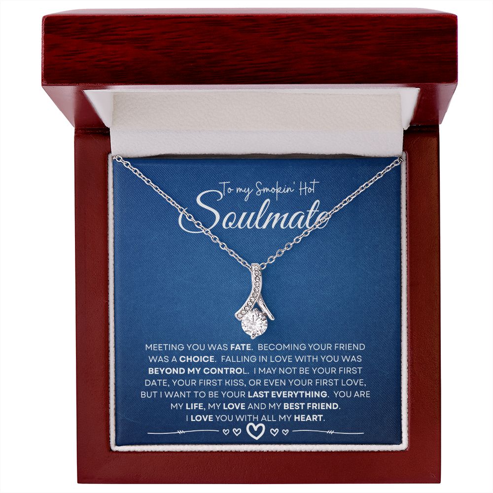 Smokin' Hot Soulmate (Blue Card) - Alluring Beauty Necklace