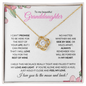 Granddaughter (Pink Card) - Love Knot Necklace