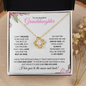Granddaughter (Pink Card) - Love Knot Necklace