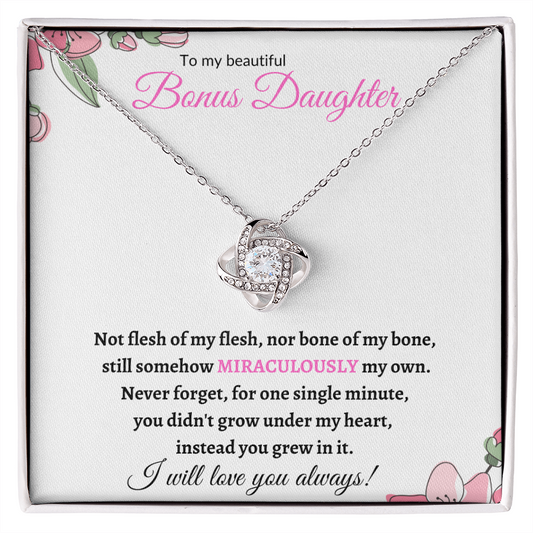 Bonus Daughter (Pink Card) - Love Knot Necklace