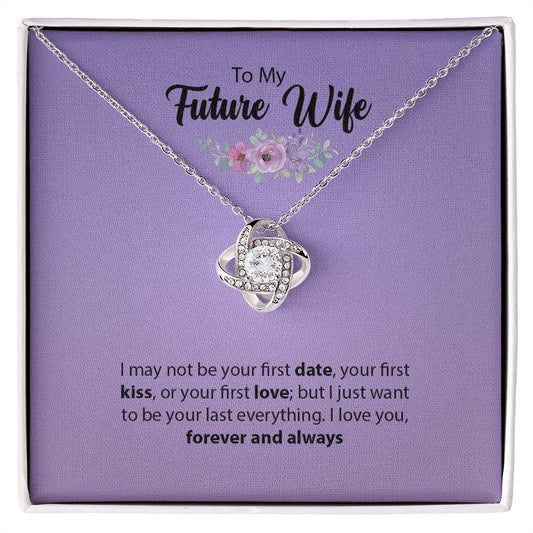 Future Wife/ Fiancée  (Purple Card) - Love Knot Necklace