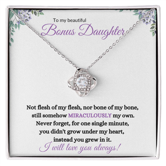 Bonus Daughter (Purple Card) - Love Knot Necklace