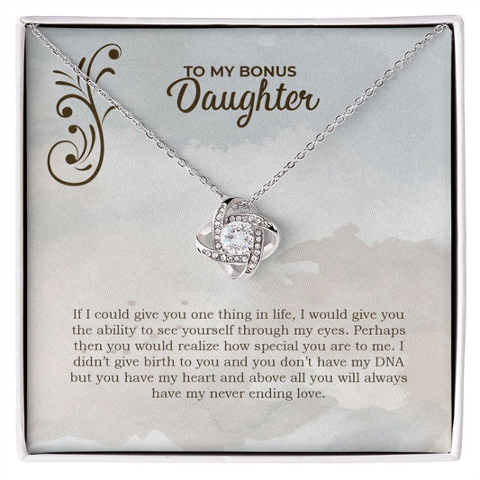Bonus Daughter (DNA Card) - Love Knot Necklace