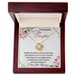 To My Beautiful Step Daughter / nonbiological (Burgundy  Card) - Love Knot Necklace