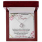 To My Beautiful Step Daughter / nonbiological (Burgundy  Card) - Love Knot Necklace