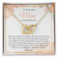 To Mom  on My Wedding Day -Interlocking Hearts Necklace