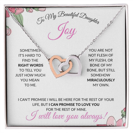 Private For Joy (Pink) - Interlocking Hearts Necklace