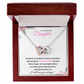 Nonbiological / adopted Daughter (Pink Card) - Interlocking hearts necklace