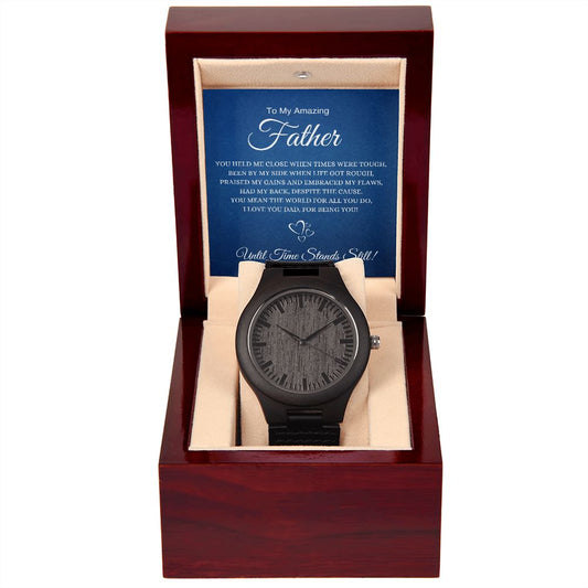 Father (Blue Card) - Wooden Watch