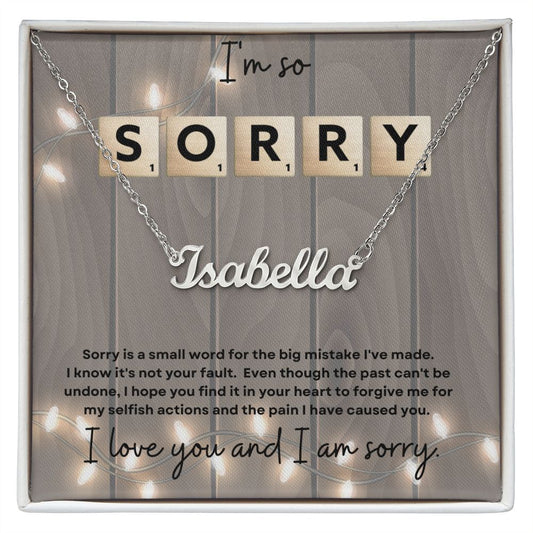 I'm so sorry (Scrabble) - Custom Name Necklace