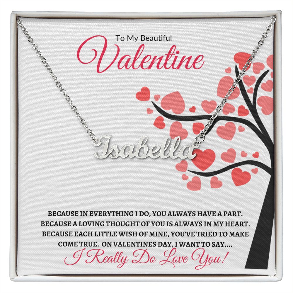 To My Valentine (Heart Tree) - Custom Name Necklace