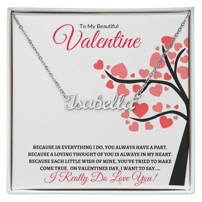 To My Valentine (Heart Tree) - Custom Name Necklace