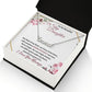 To My Beautiful Step Daughter ( Burgundy Card ) - Custom Name Necklace