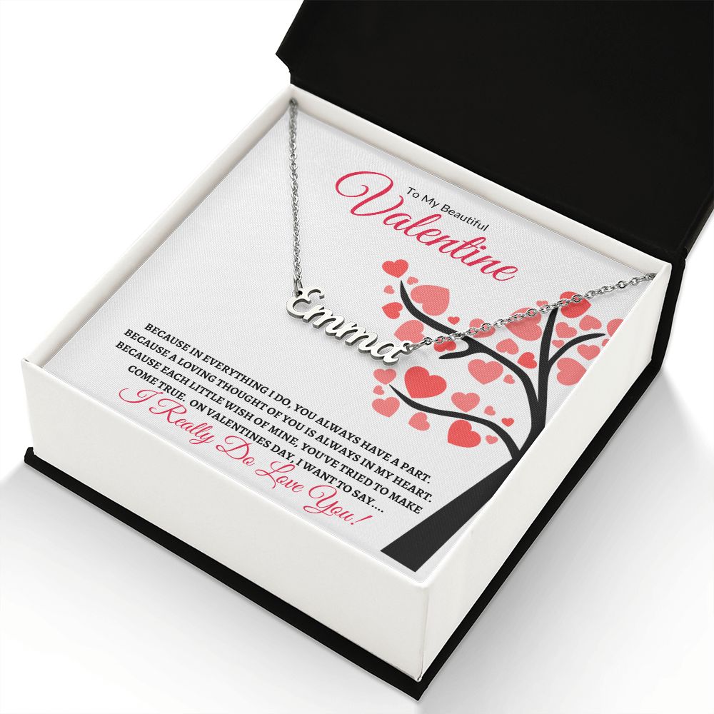 To My Valentine (Heart Tree) - Custom Name Necklace