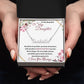To My Beautiful Step Daughter ( Burgundy Card ) - Custom Name Necklace